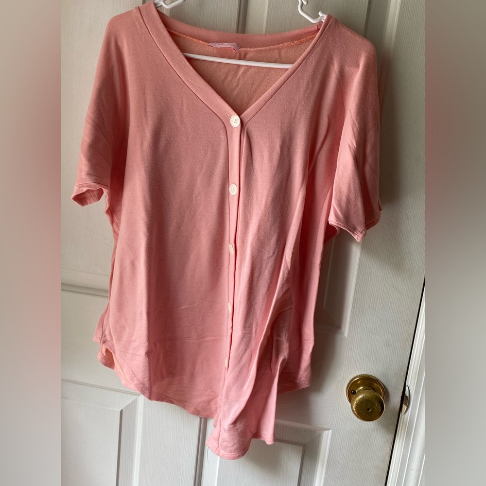 Pink lily blouse